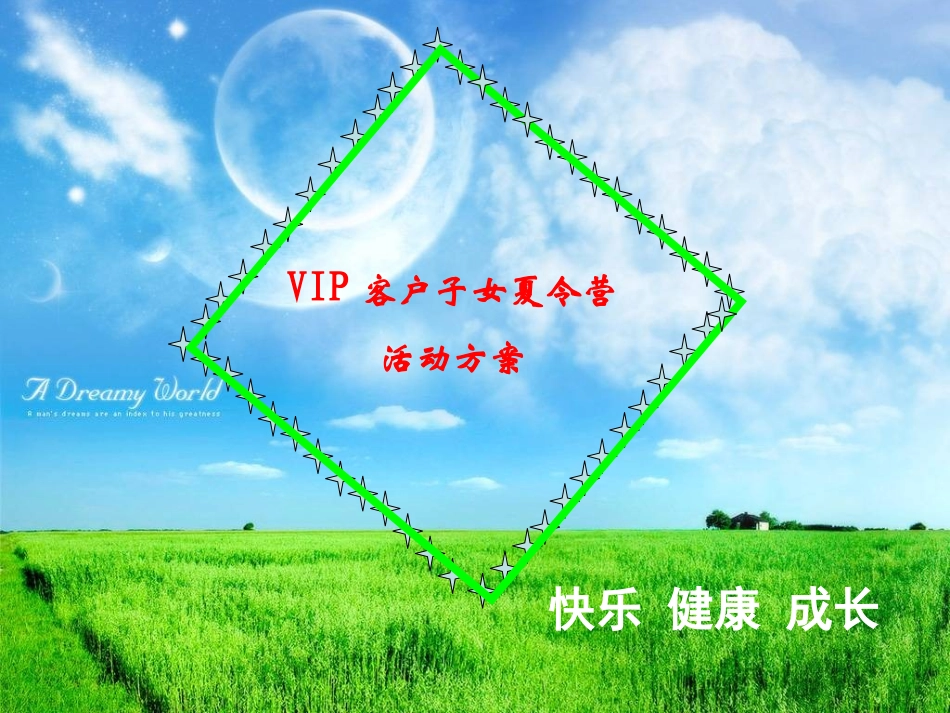 VIP客户子女夏令营-夏令营活动方案.ppt_第1页