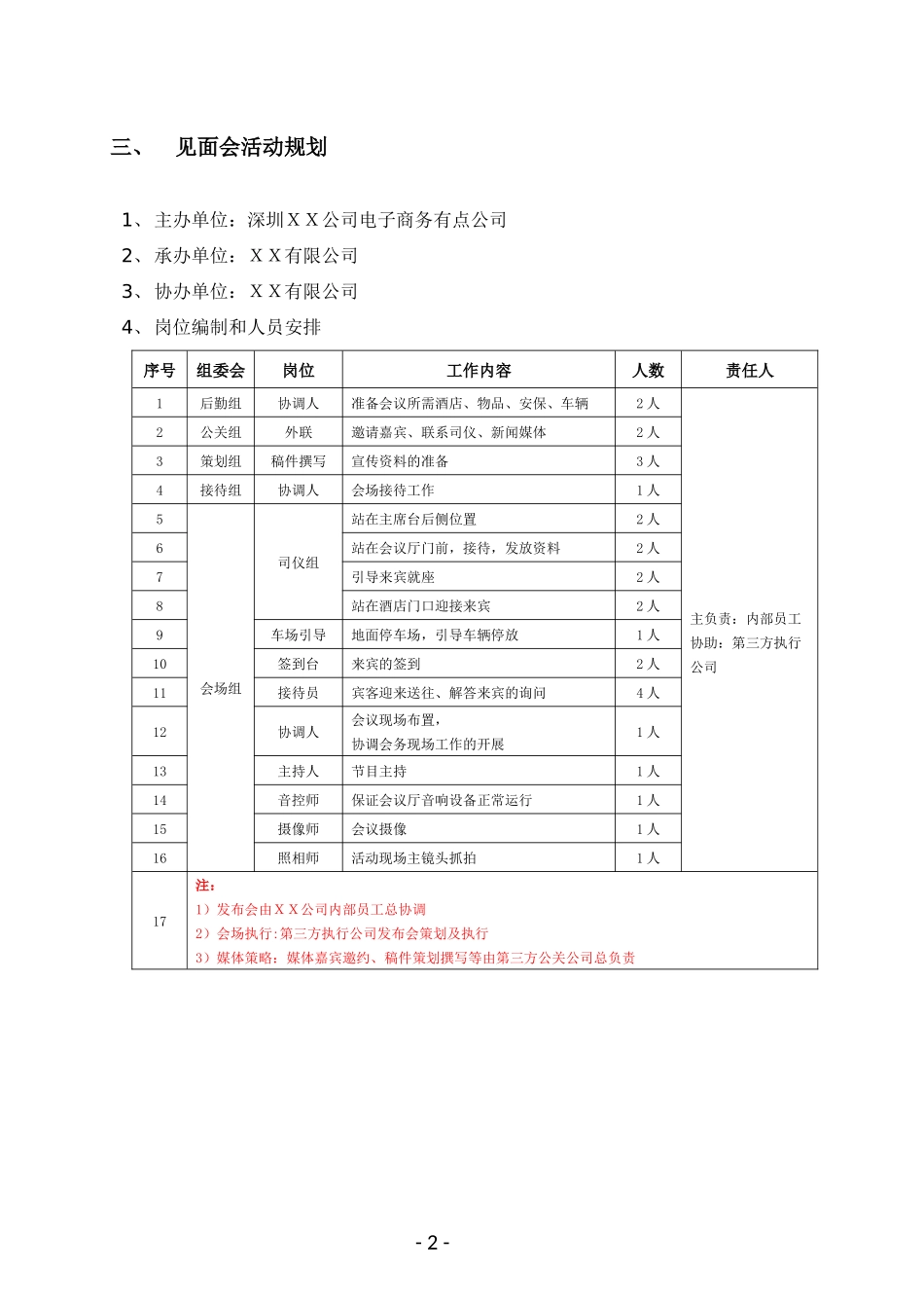 ＸＸ公司平台上线仪式暨媒体见面会策划方案.docx_第2页