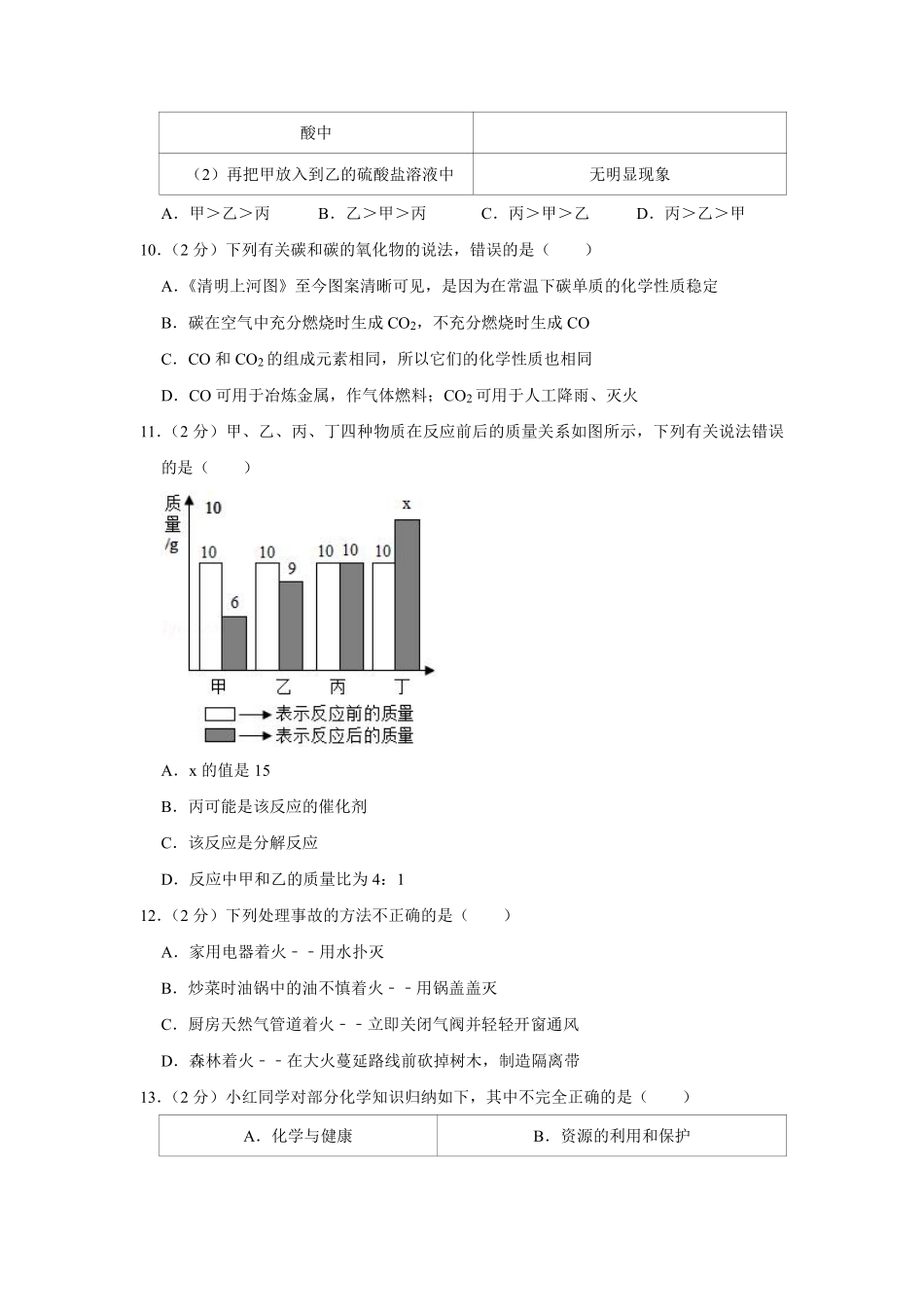 2017年湖南省娄底市中考化学试卷（学生版）  学霸冲冲冲shop348121278.taobao.com.pdf_第3页