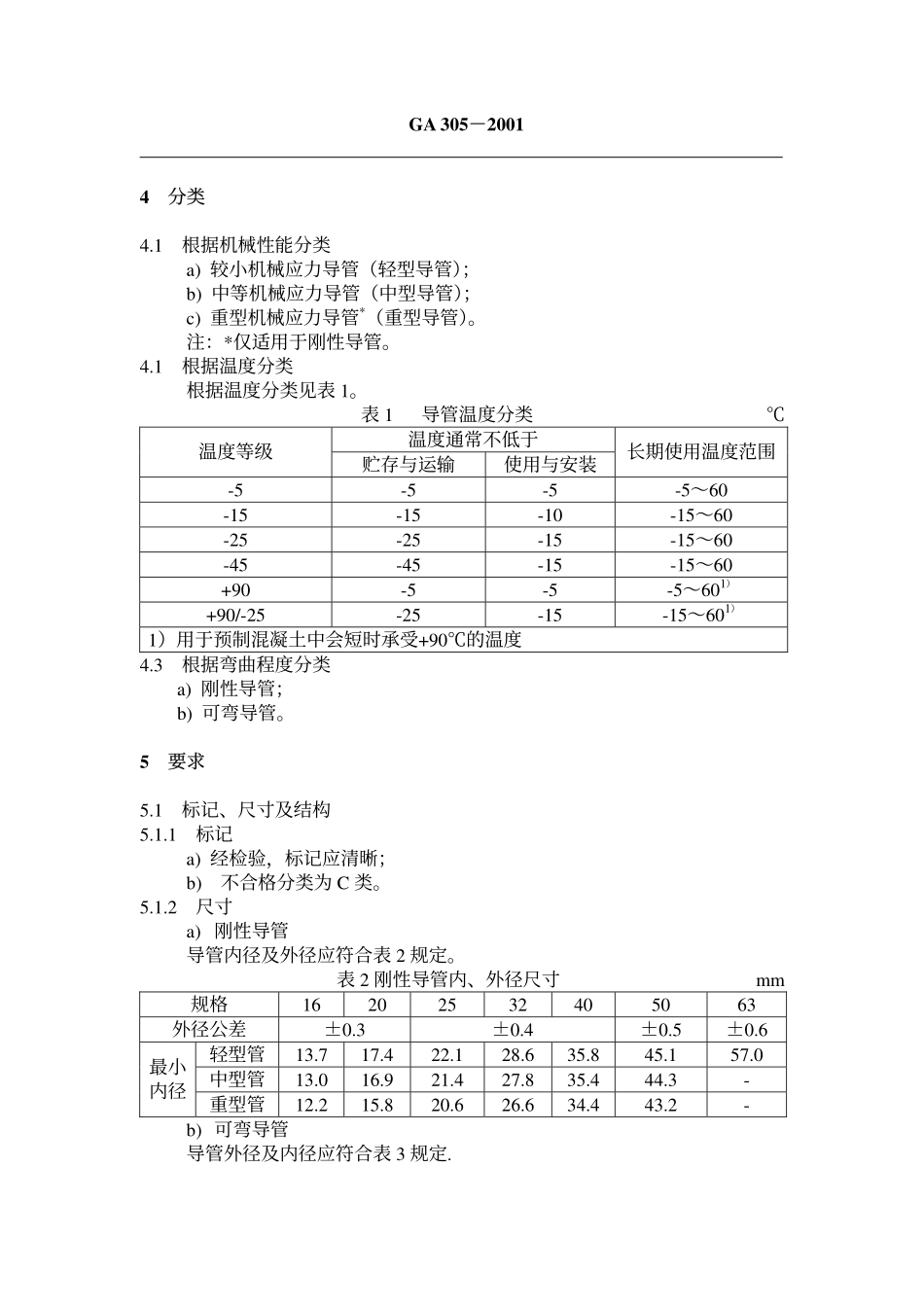 GA305-2001 电气安装用阻燃PVC塑料平导管通用技术条件.pdf_第3页