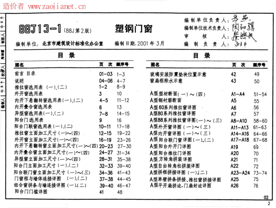 88J13塑钢门窗图集(建筑构造通用).pdf_第3页