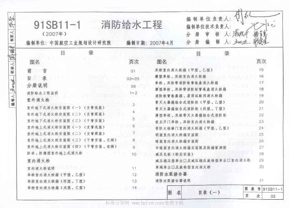 91SB11-1(2007) 消防给水工程.pdf_第2页