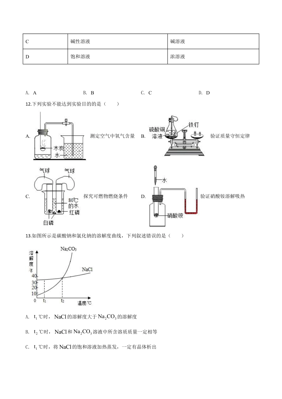 精品解析：江苏省无锡市2019年中考化学试题（原卷版）.pdf_第3页