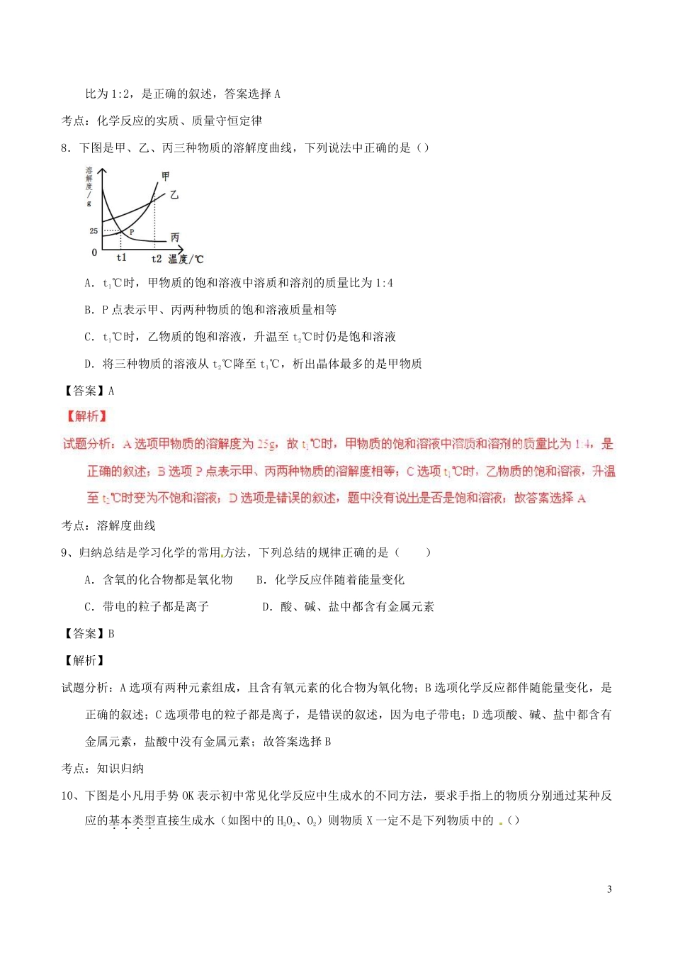 江西省2016年中考化学真题试题（含解析）.pdf_第3页