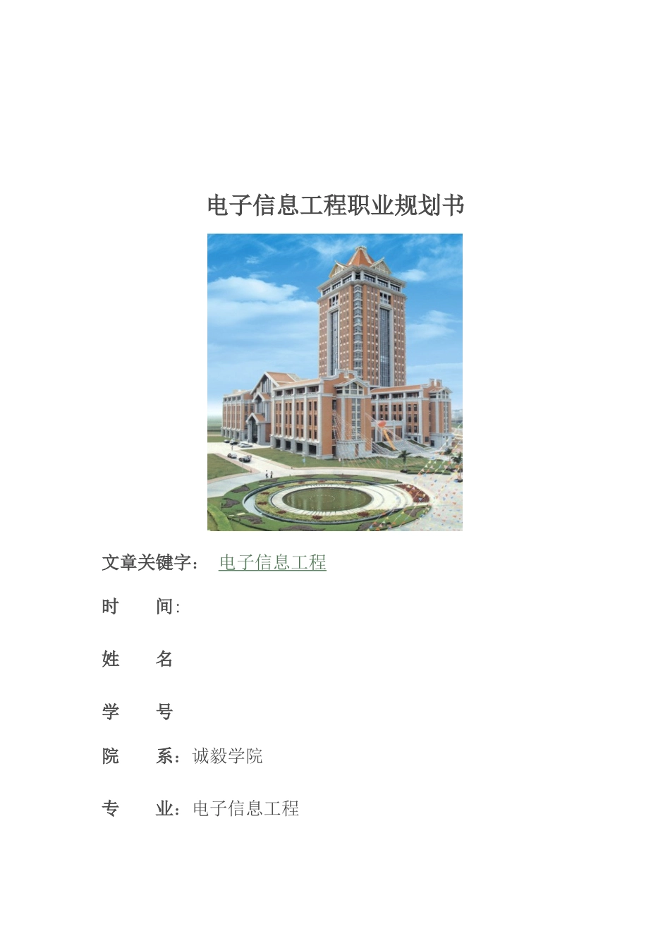 电子信息工程职业生涯规划书(1).doc_第2页