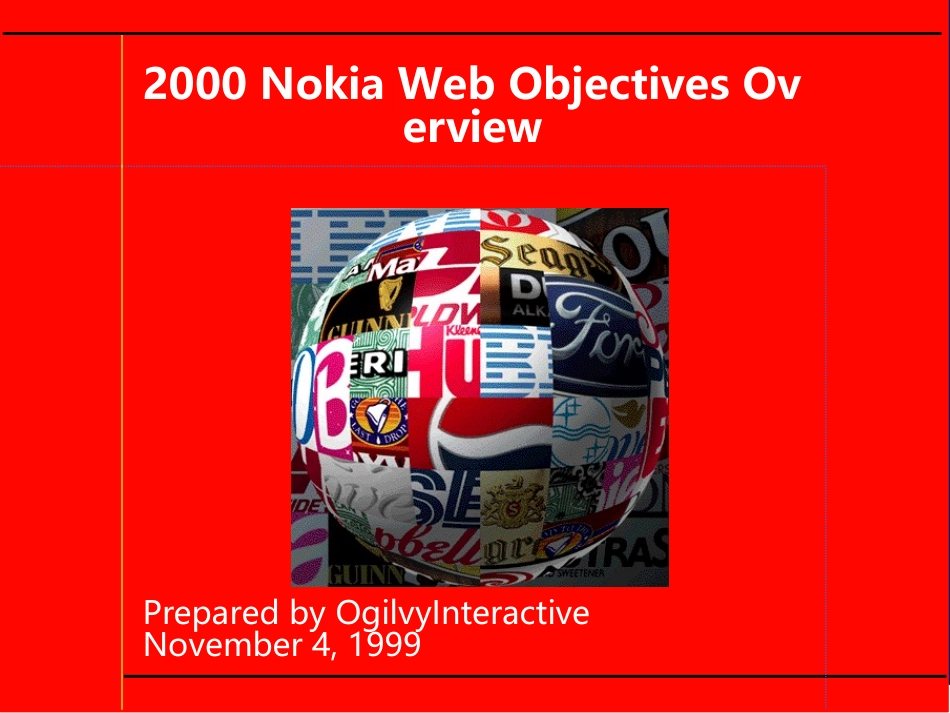 2000 Nokia Web Objectives Overview.ppt_第2页