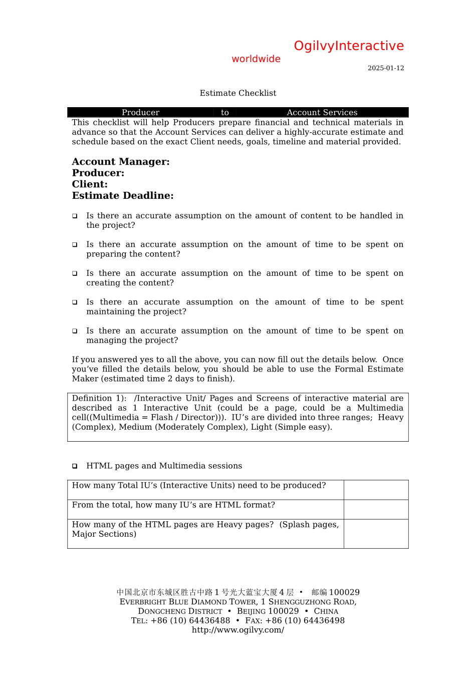 Estimate Checklist.doc_第1页
