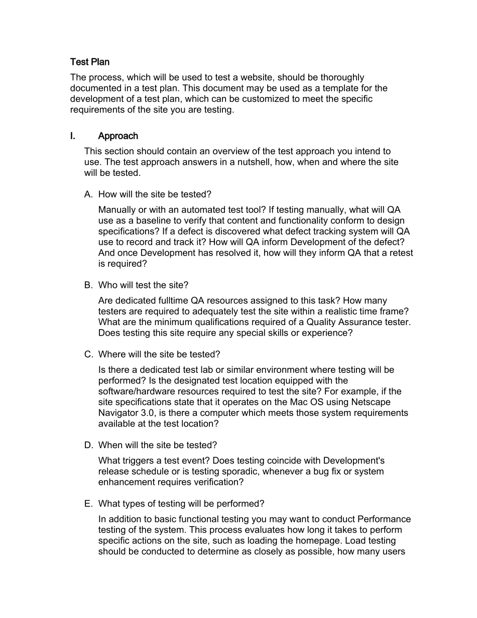 Web Test Plan Template.doc_第1页