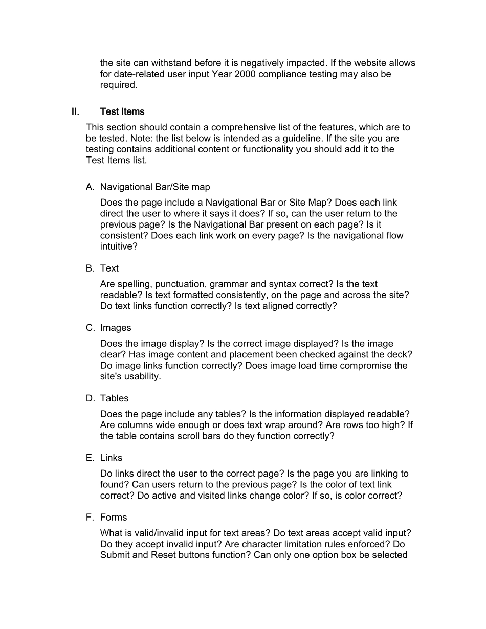 Web Test Plan Template.doc_第2页