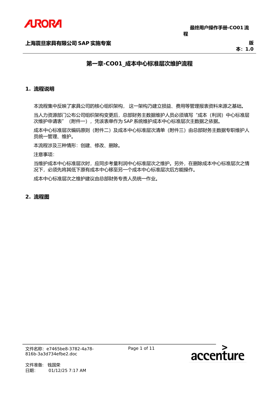 第一章-CO01_成本中心标准层次维护流程.doc_第1页