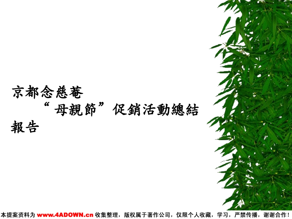 京都念慈菴“母親節”促銷活動總結報告.ppt_第2页