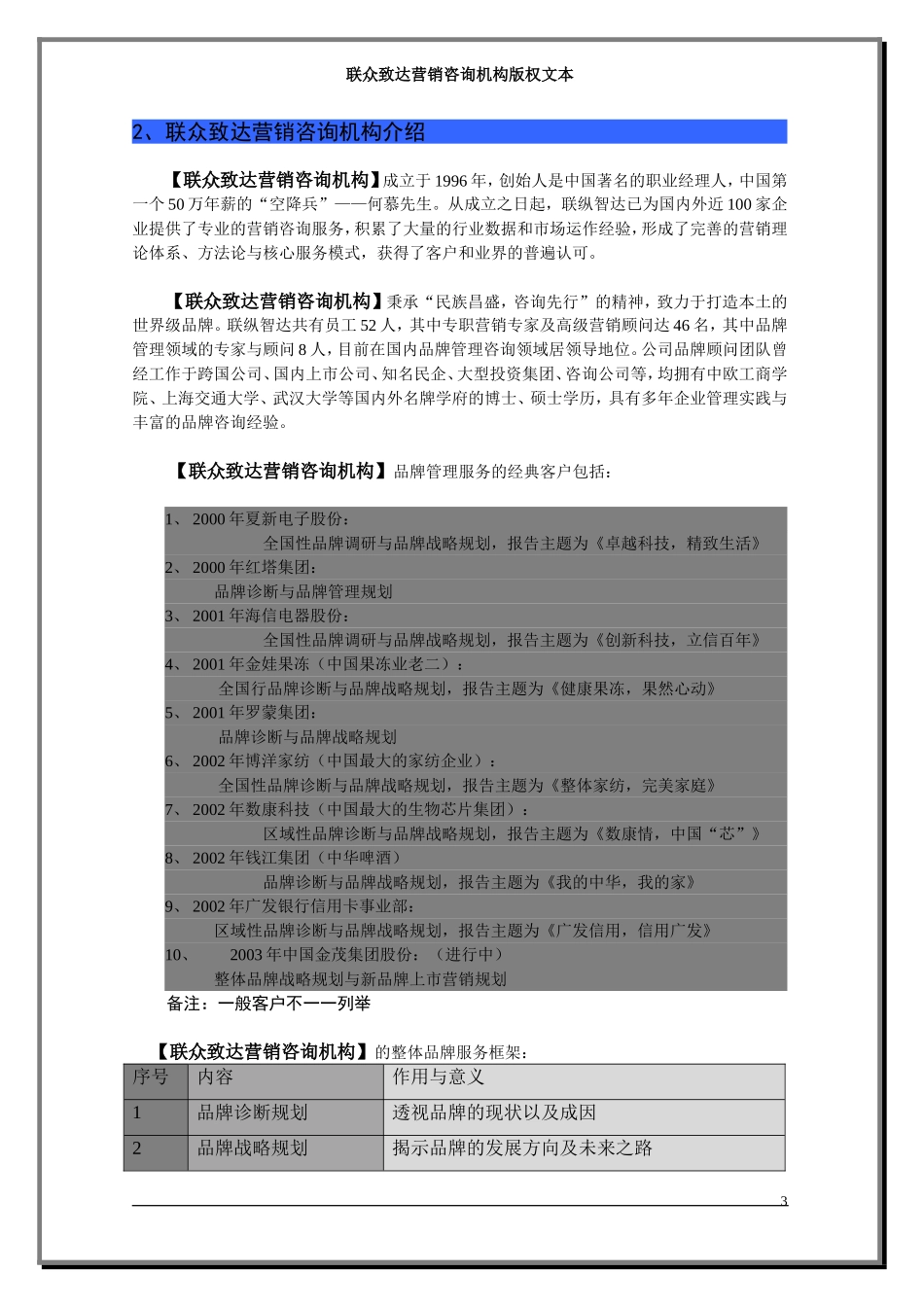 联众致达-中石化仪征化纤股份公司品牌规划项目建议书.doc_第3页