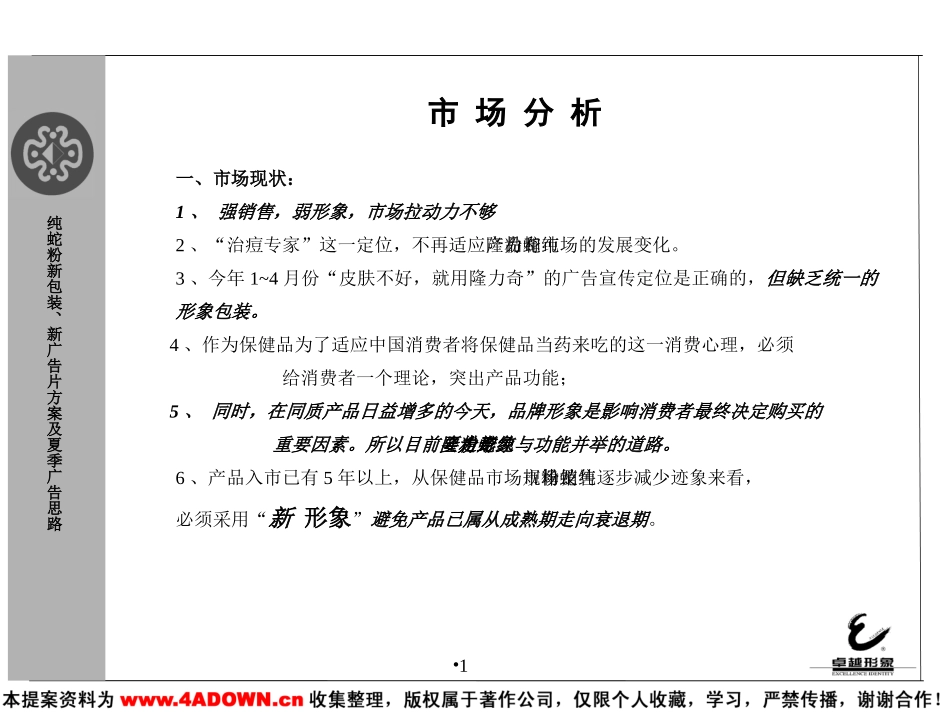 隆力奇纯蛇粉新包装、新广告片方案及夏季广告思路.ppt_第3页