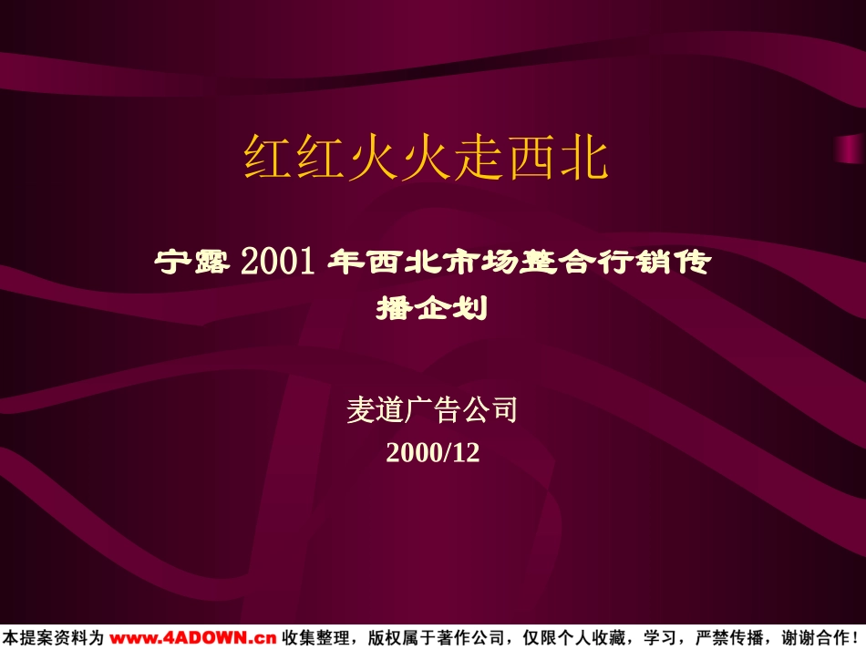 宁露2001年西北市场整合行销传播企划.ppt_第2页