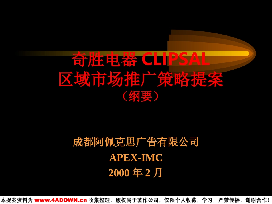 奇胜电器CLIPSAL区域市场推广策略提案（纲要）.ppt_第2页