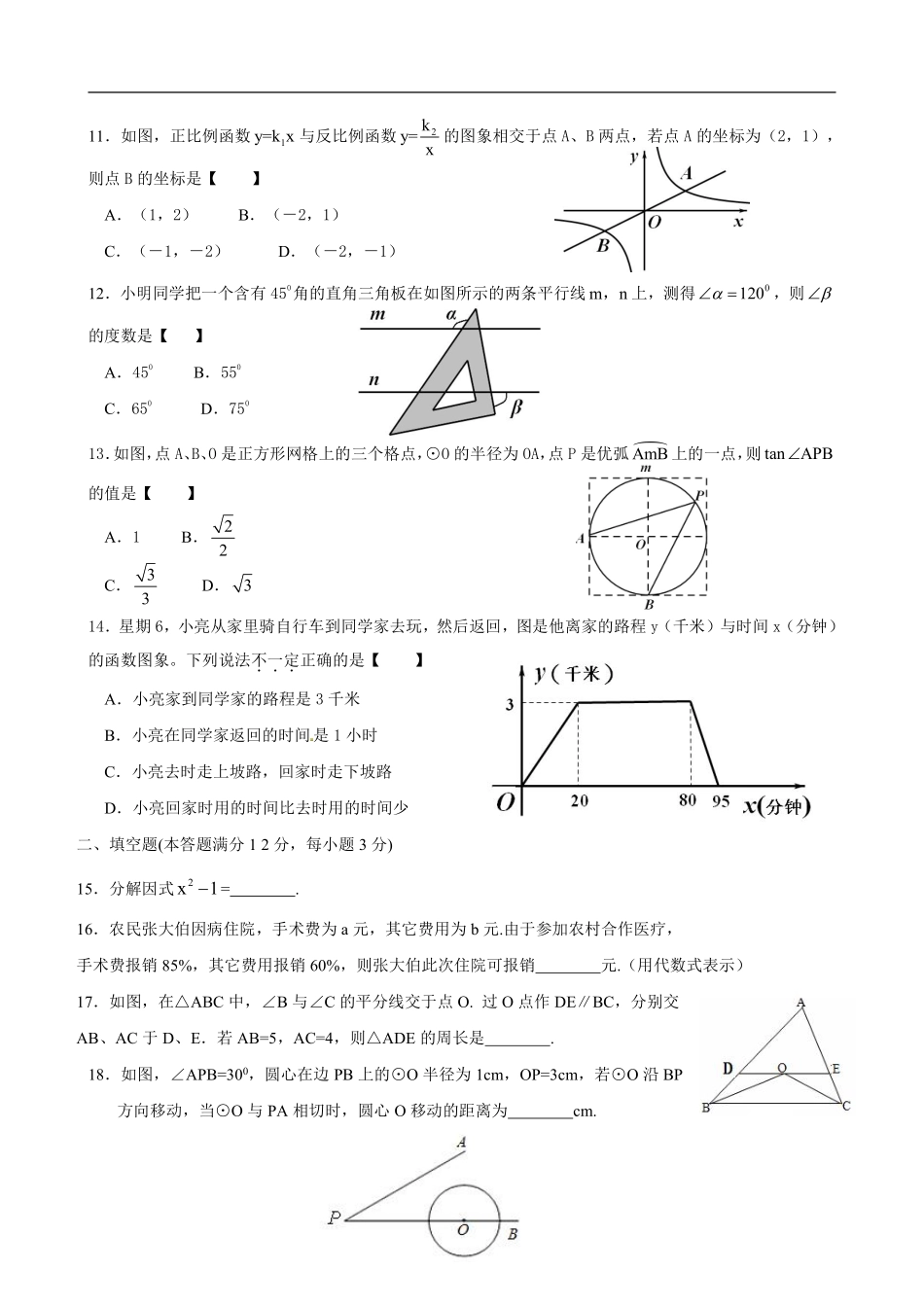 2012年海南中考数学试题及答案.pdf_第2页