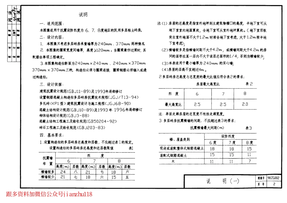 98ZG002 民用多层砖房抗震构造.pdf_第3页