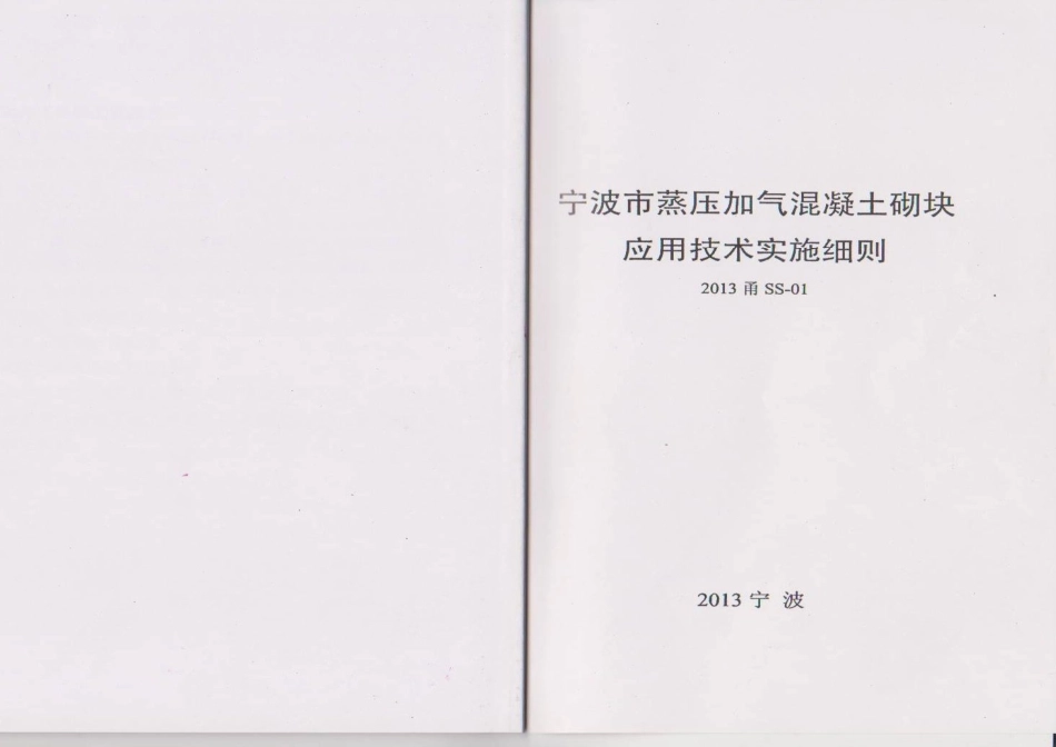 2013甬SS-01宁波市蒸压加气砼砌块应用技术实施细则.pdf_第1页