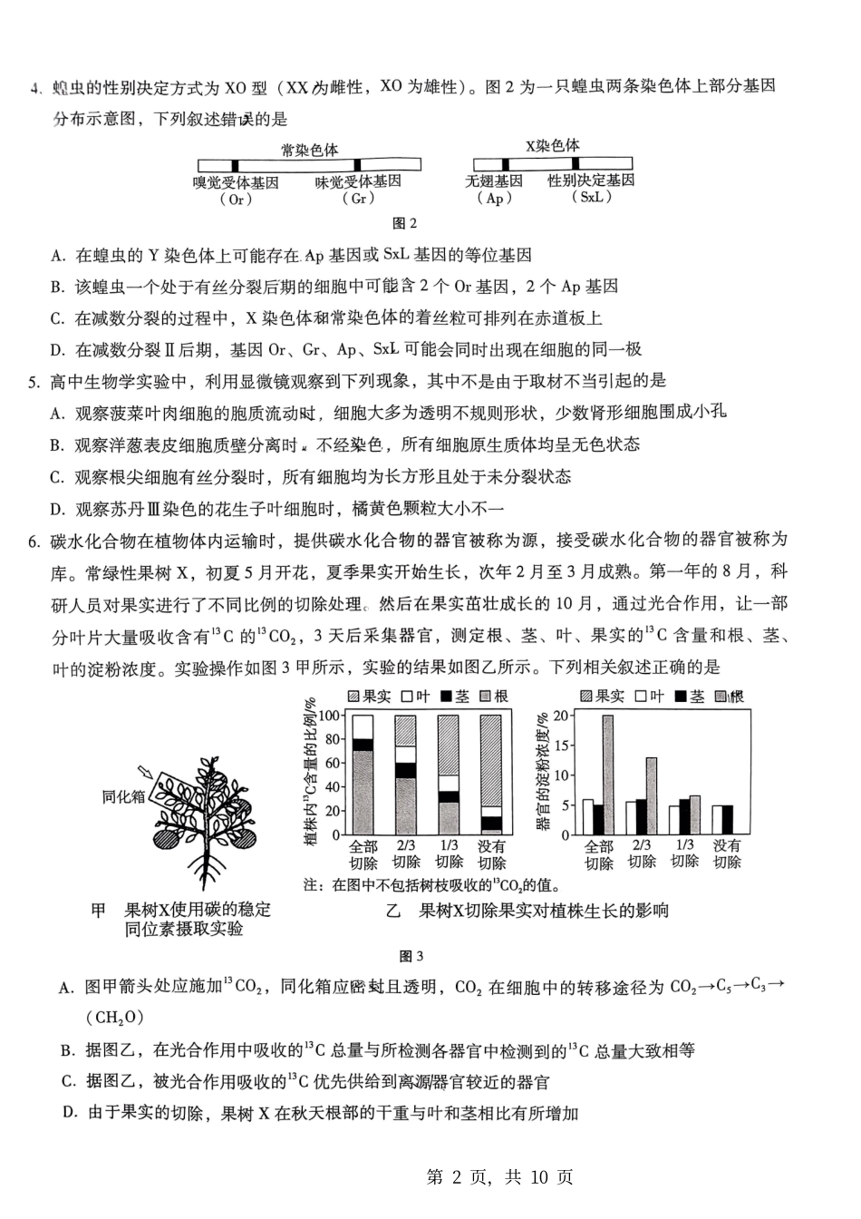 重庆市第八中学2025届高三12月适应性月考（四）生物.pdf_第2页