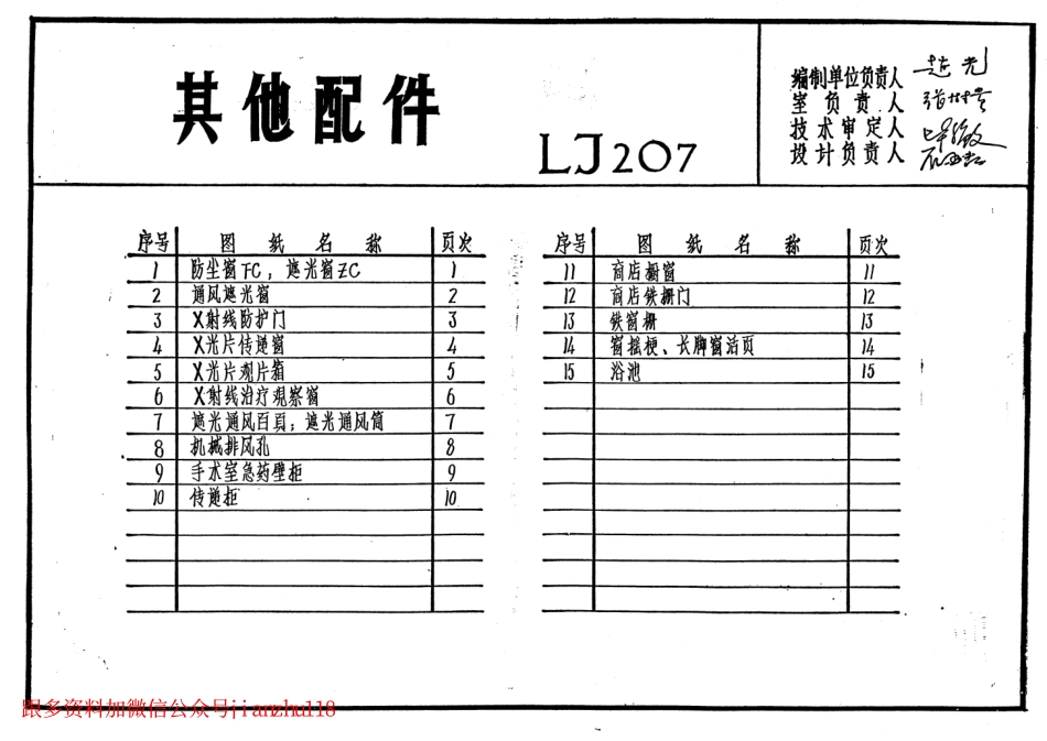 LJ207 建筑配件通用图集 其他配件.pdf_第1页