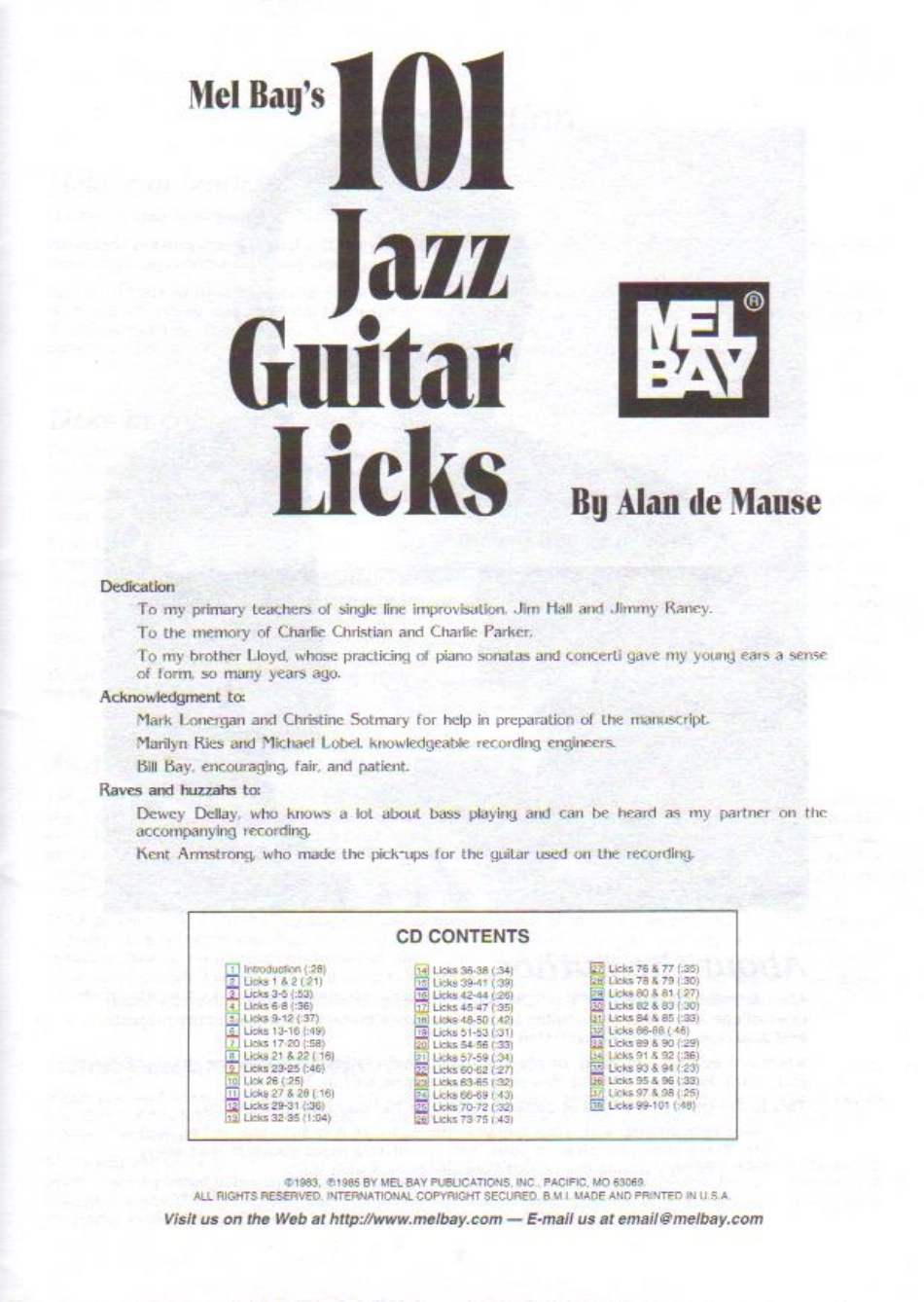 [有声爵士吉他教程：Mel.Bay'S.101条爵士吉他乐句].Mel.Bay'S101.Jazz.Guitar.Licks.pdf_第2页