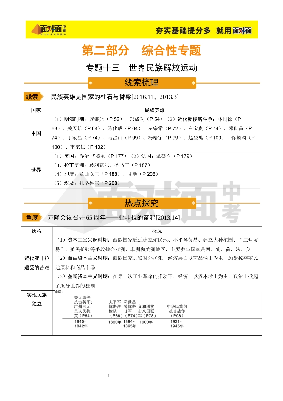 13.专题十三  世界民族解放运动.docx_第1页