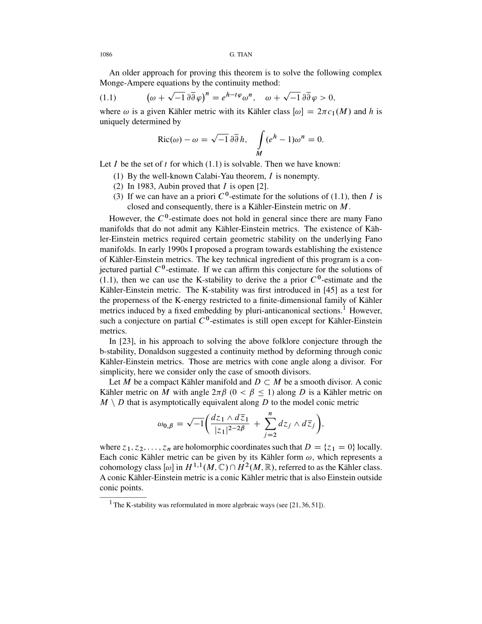 K稳定与爱因斯坦度量 K-Stability and Kähler-Einstein Metrics Tian-2015-Communications_on_P.pdf_第2页