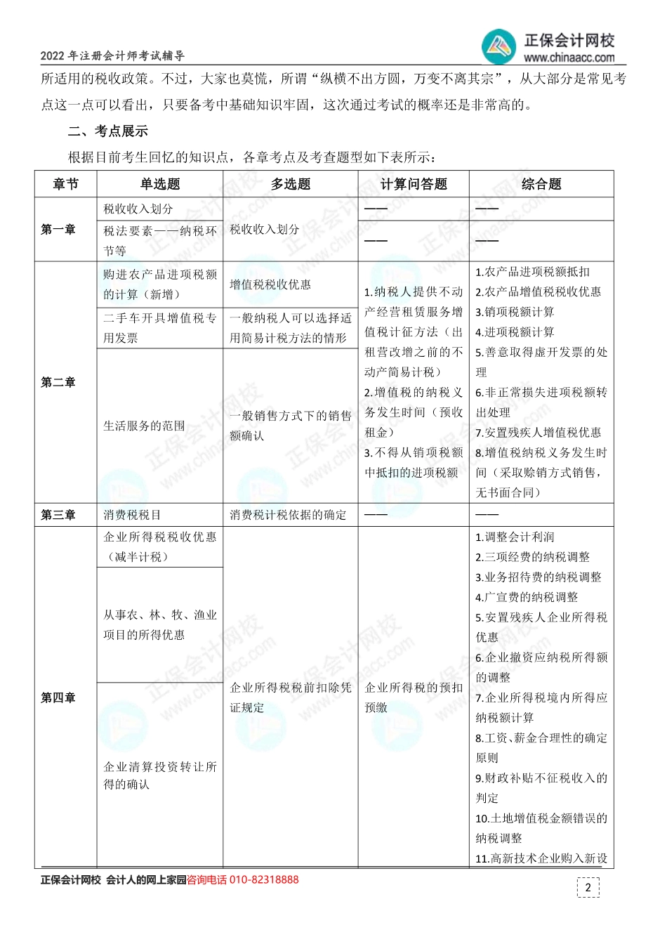 2023年注会《税法》考情分析及2024年考情猜想.pdf_第2页