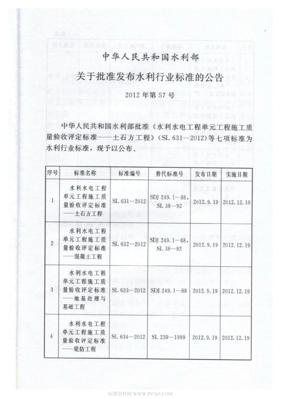 SL 635-2012 水利水电工程单元工程施工质量验收评定标准-水工金属结构安装工程.pdf_第2页