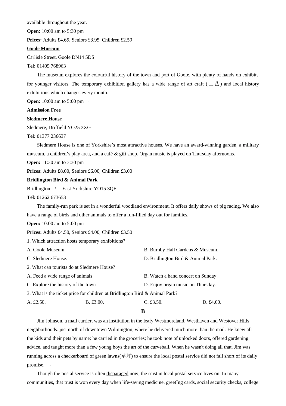 2025年1月普通高等学校招生全国统一考试适应性测试（八省联考）英语试题（原卷版）.docx_第3页