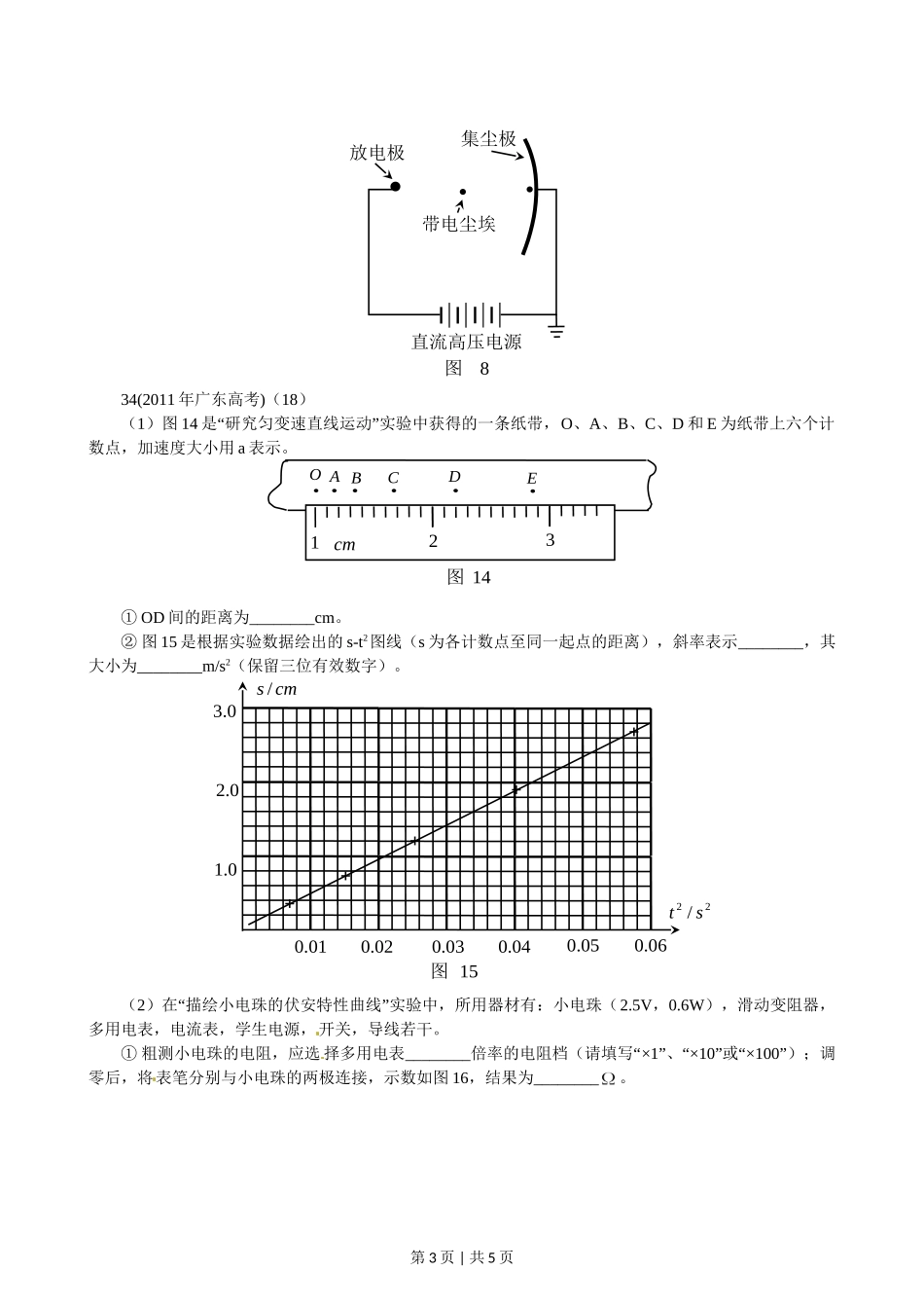 2011年高考物理试卷（广东）（空白卷）.doc_第3页