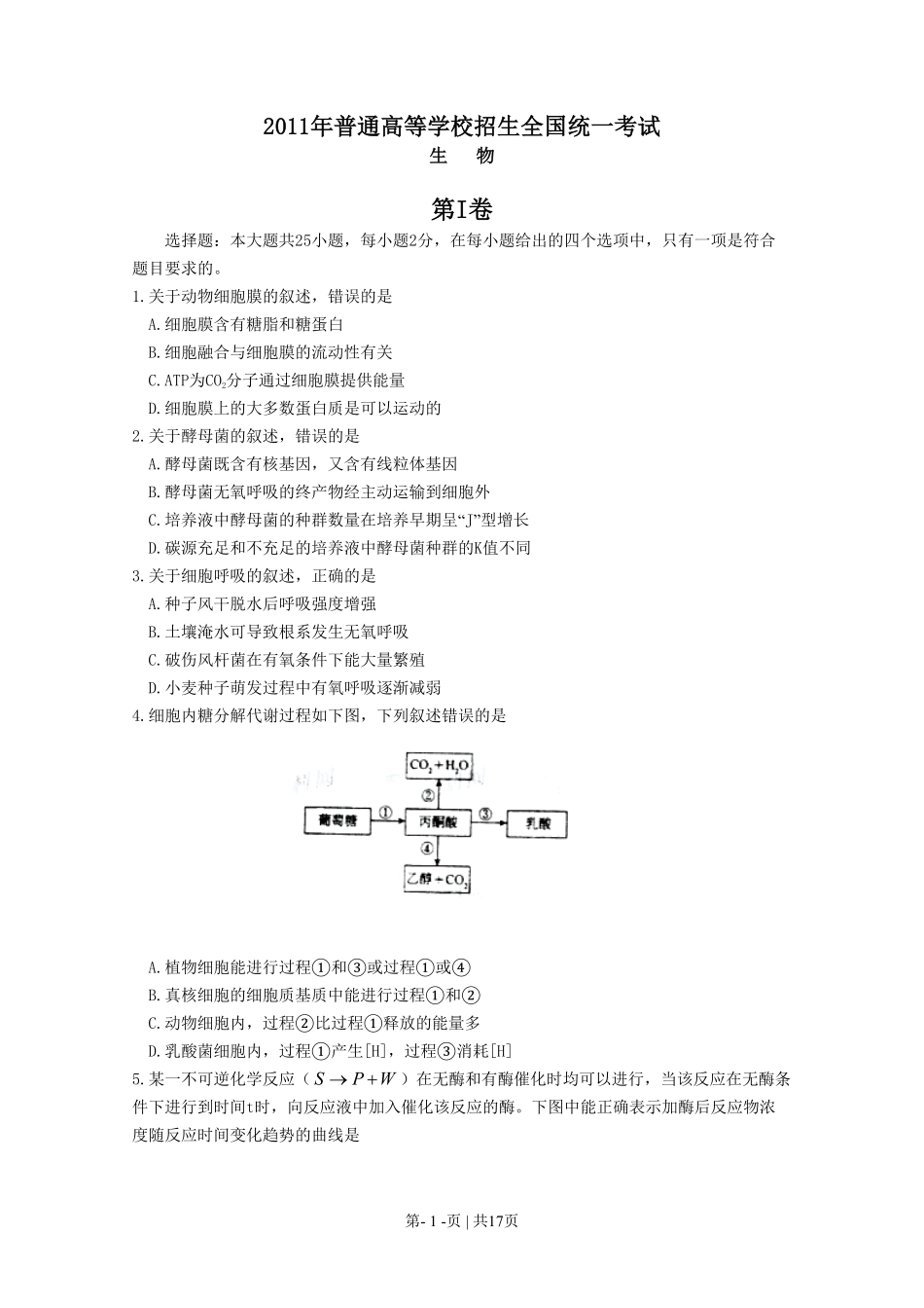 2011年高考生物试卷（海南）（解析卷）.pdf_第1页