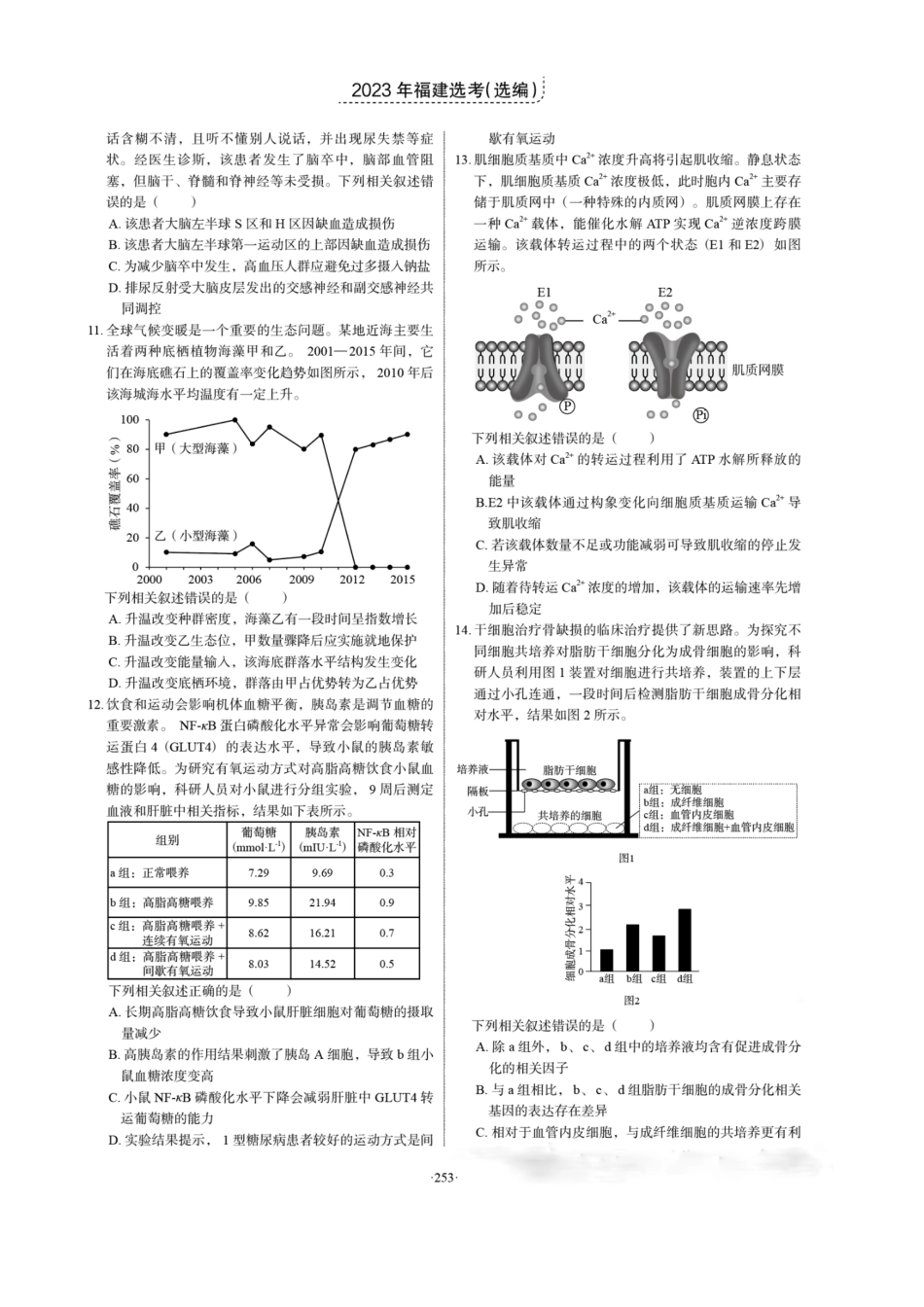 2023年高考生物试卷（福建）（空白卷）.pdf_第2页