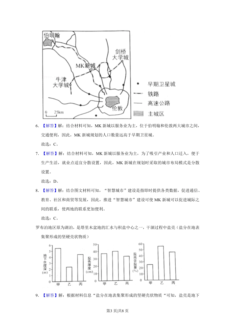 2021年高考地理试卷（福建）（解析卷）.pdf_第3页