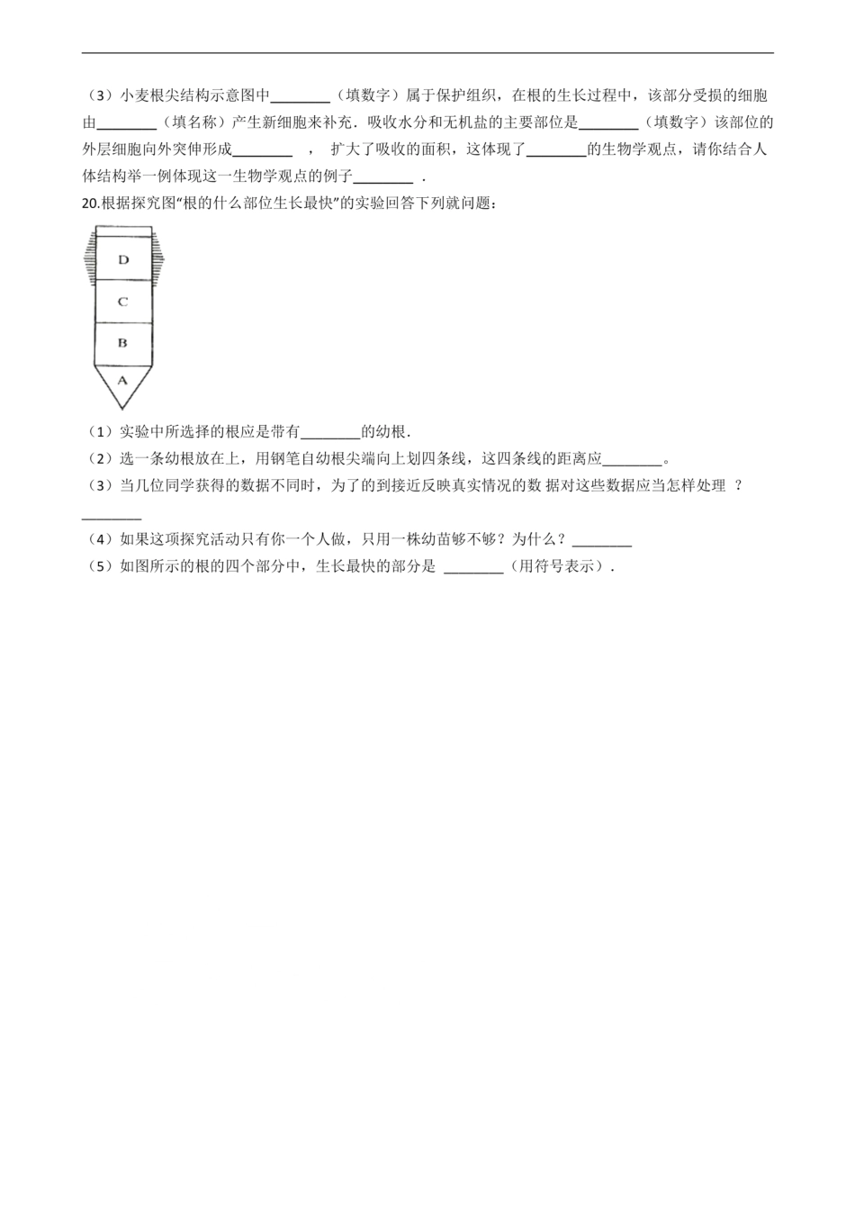 济南版八年级上册生物 4.1绿色开花植物的一生 单元测试（解析版）_00.pdf_第3页