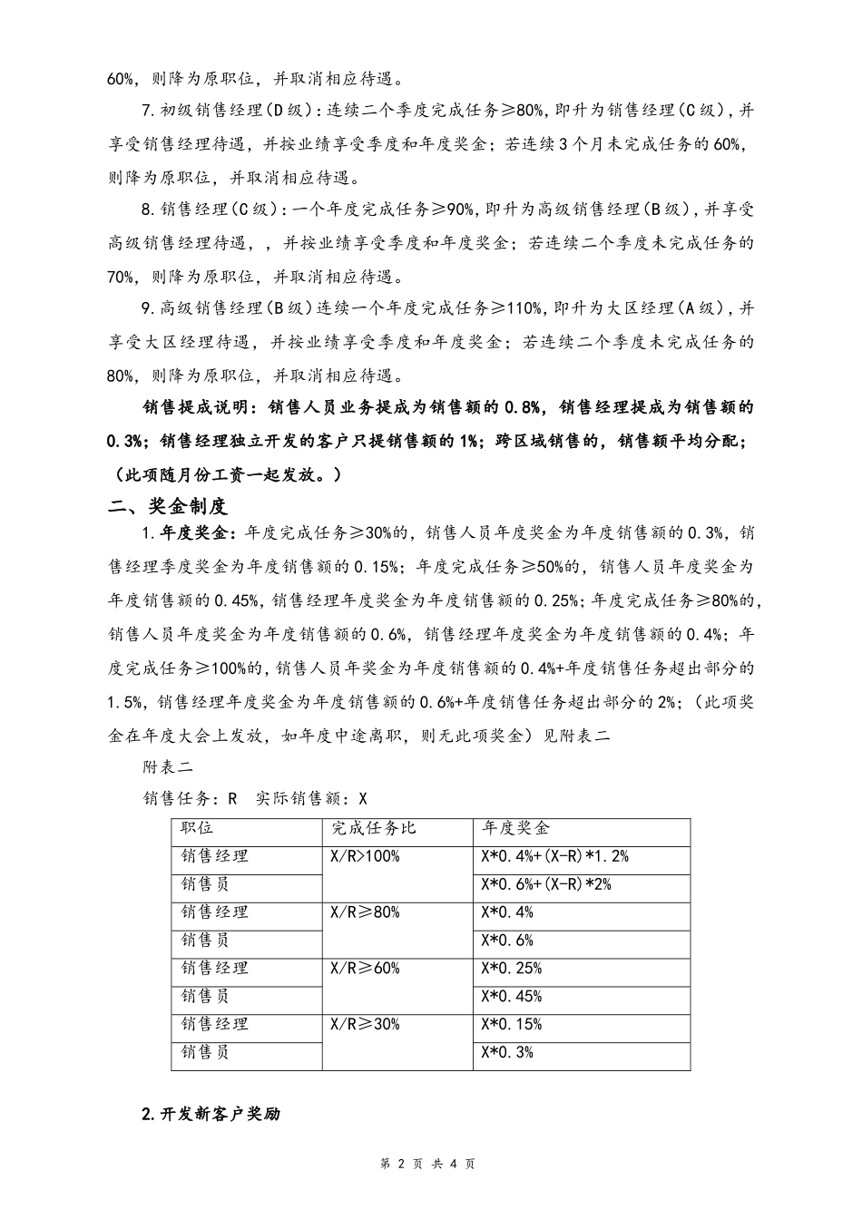 01-【标准制度】中大型公司销售岗位薪酬制度.doc_第2页