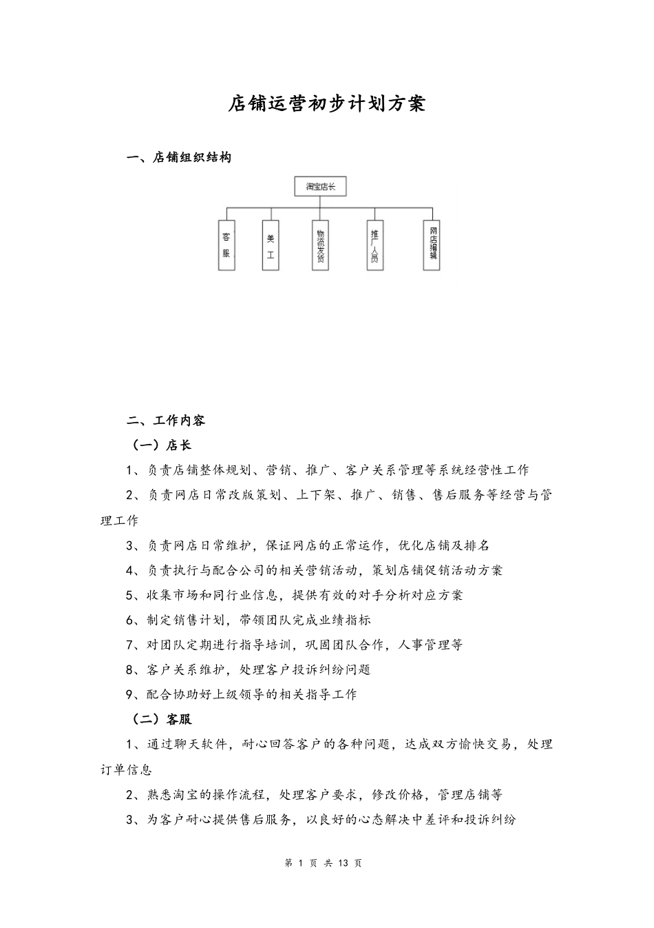 02--07-淘宝店铺运营初步计划方案.docx_第1页