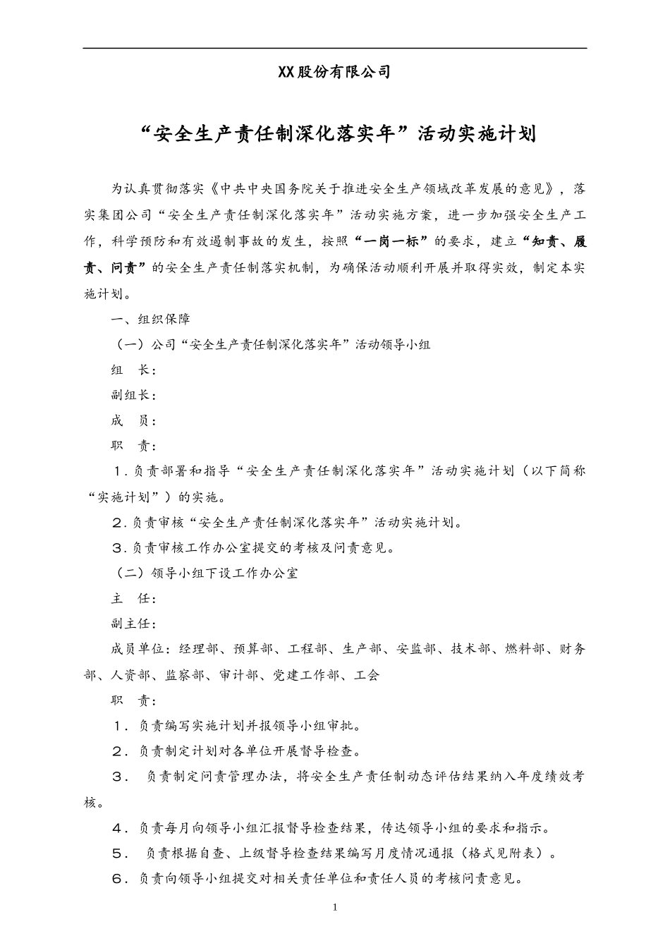 00--01-（新）股份有限公司安全生产责任制深化落实年活动实施计划.docx_第1页