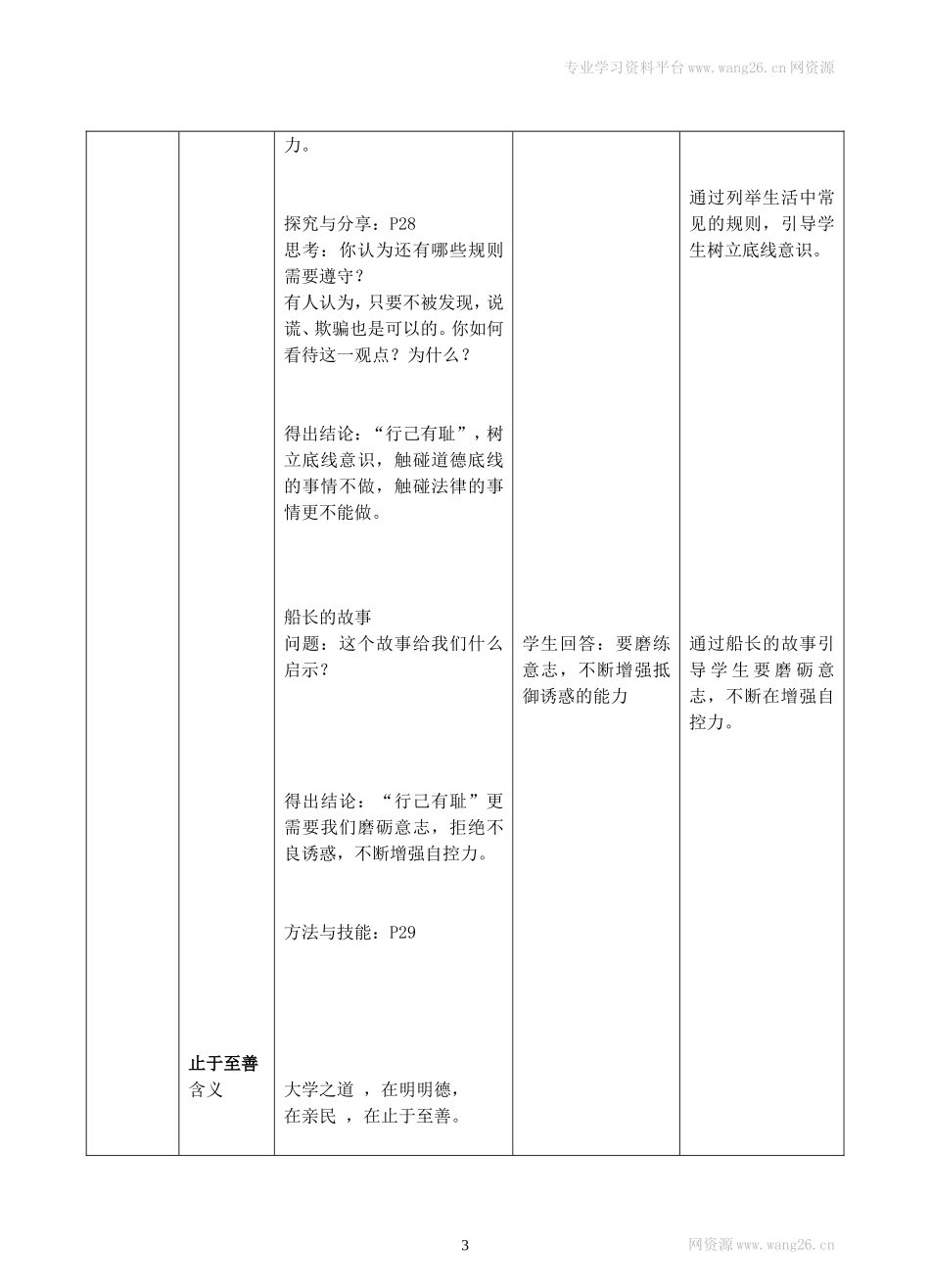 人教版《道德与法治》七年级下册-3.2 青春有格 教学设计.doc_第3页