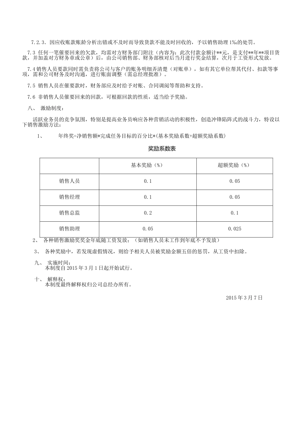 销售人员薪资及销售提成制度(讨论稿).doc_第3页