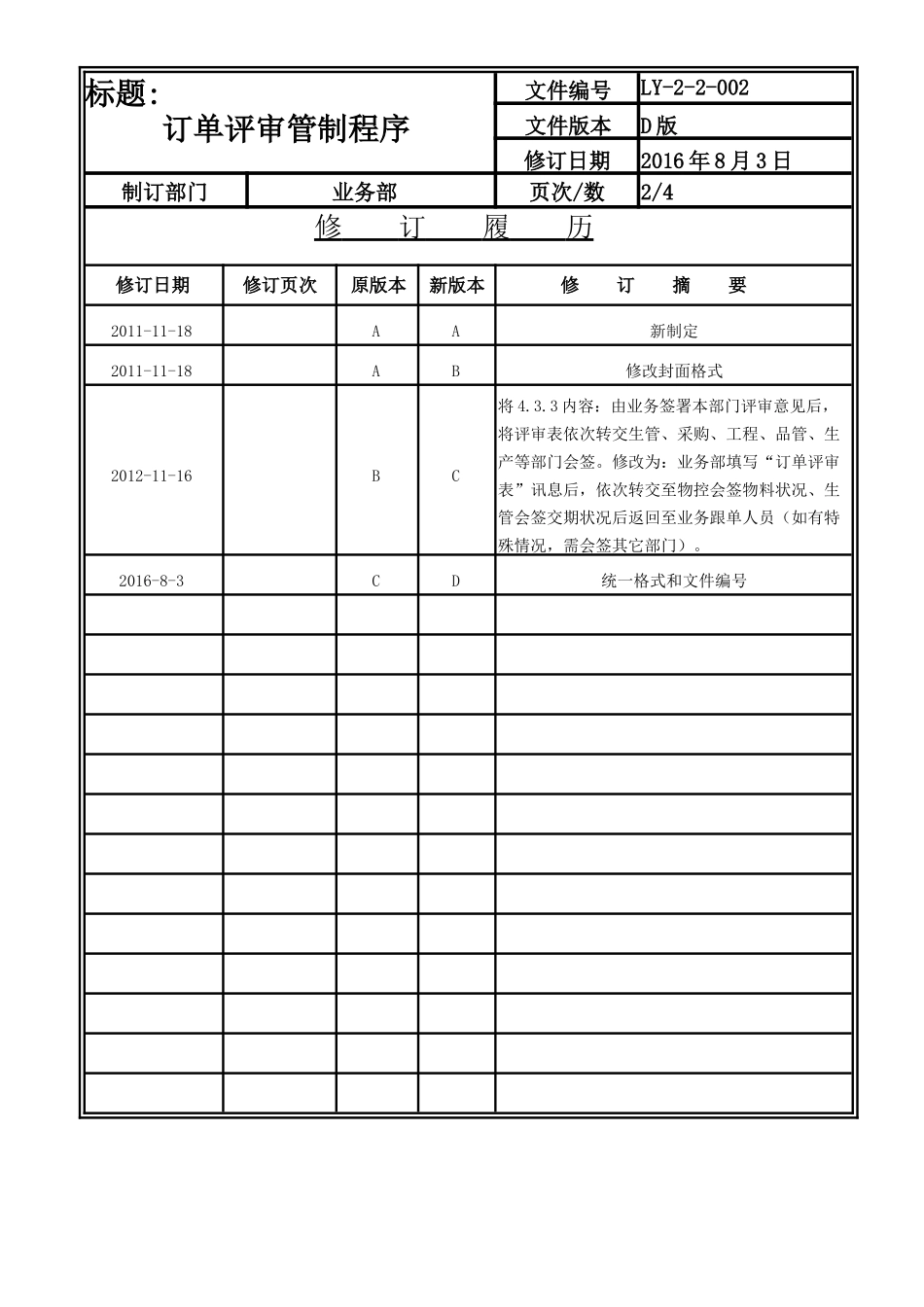 LY-2-2-002 订单评审管制程序.doc_第2页