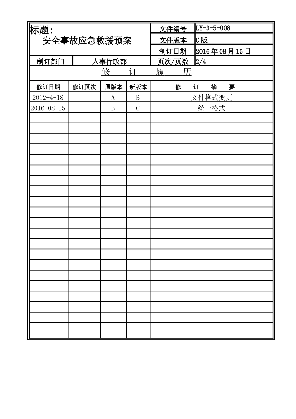 LY-3-5-008 安全事故应急救援预案.doc_第2页