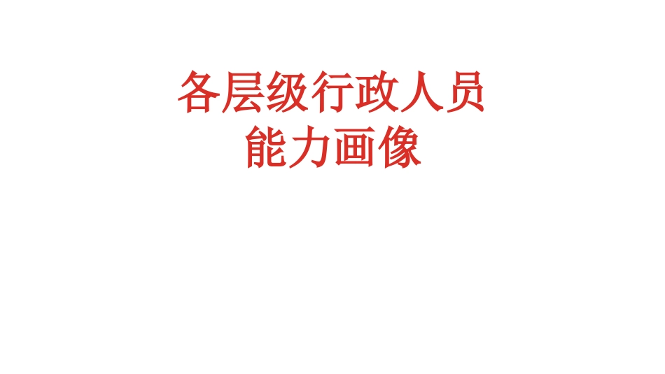 【行政画像】各层级行政人员能力画像.docx_第1页