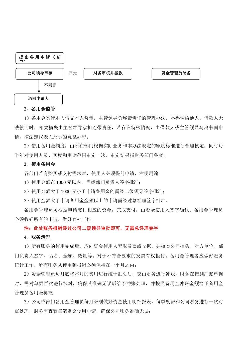 01-【管理制度】-09 -公司日常备用金管理办法.docx_第2页