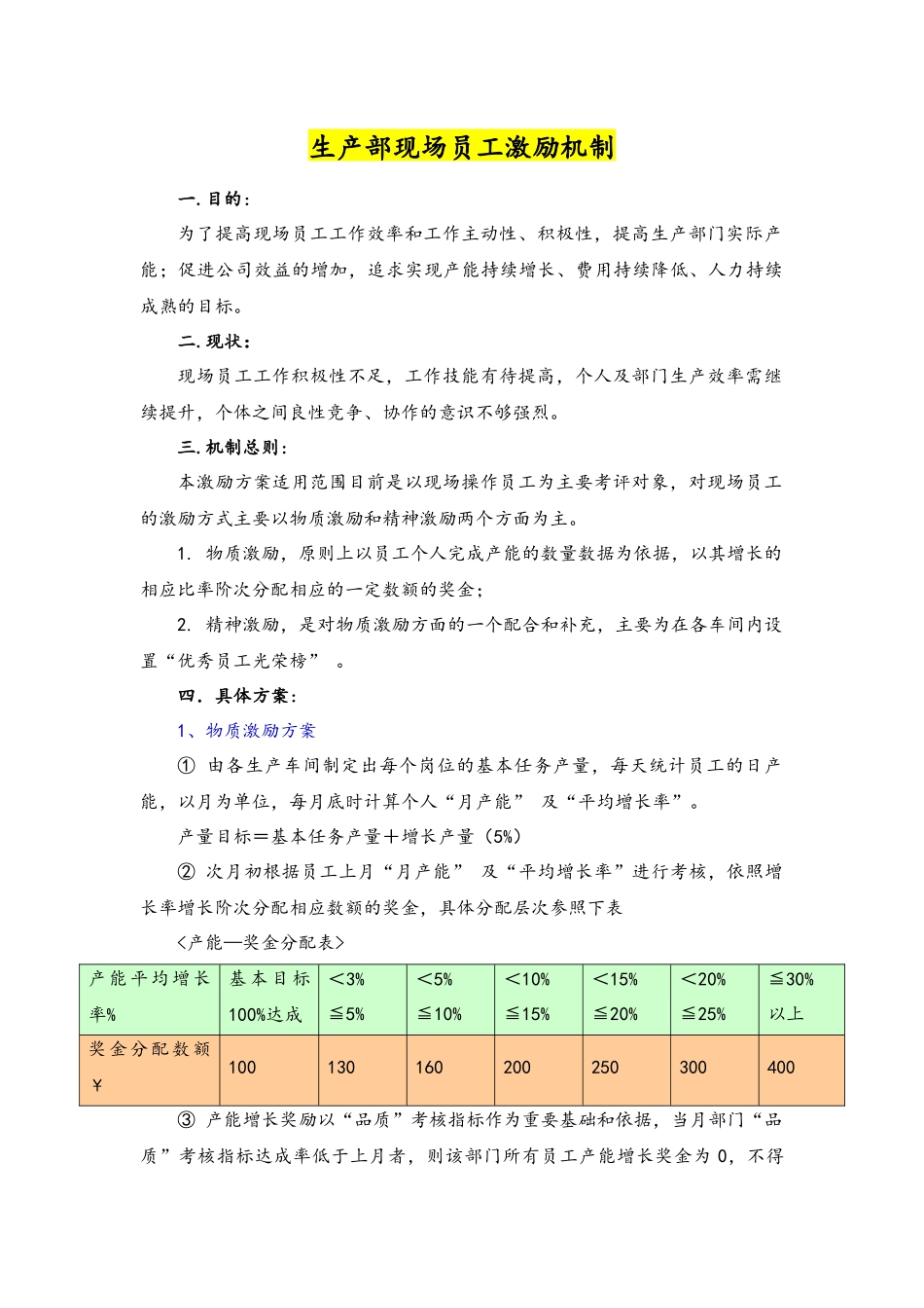 10-【通用】生产部现场员工工作激励机制(1).docx_第1页