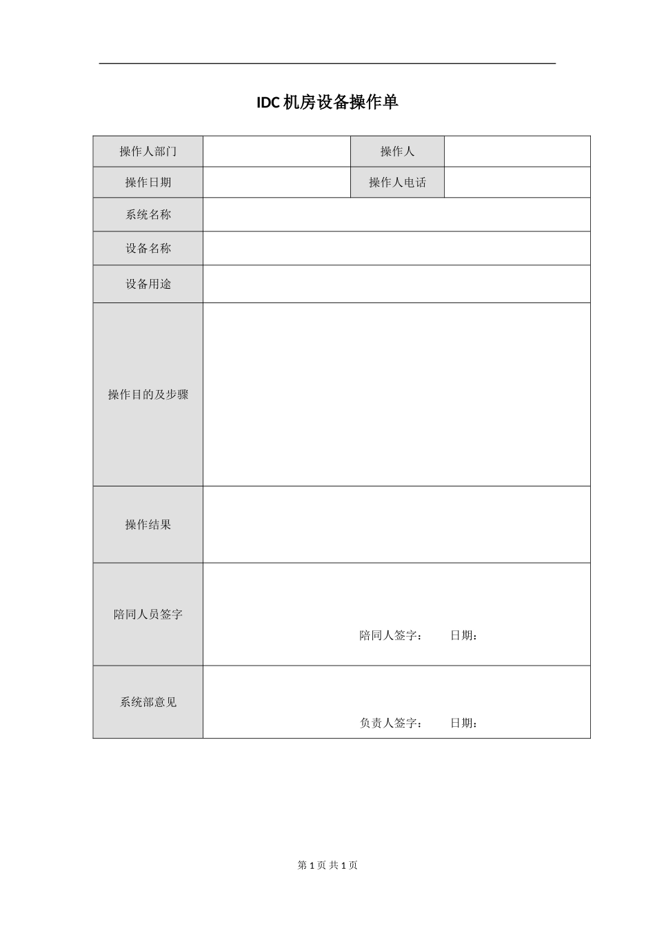 XX_3_SYS_IDC机房管理办法_附表1(1).doc_第1页