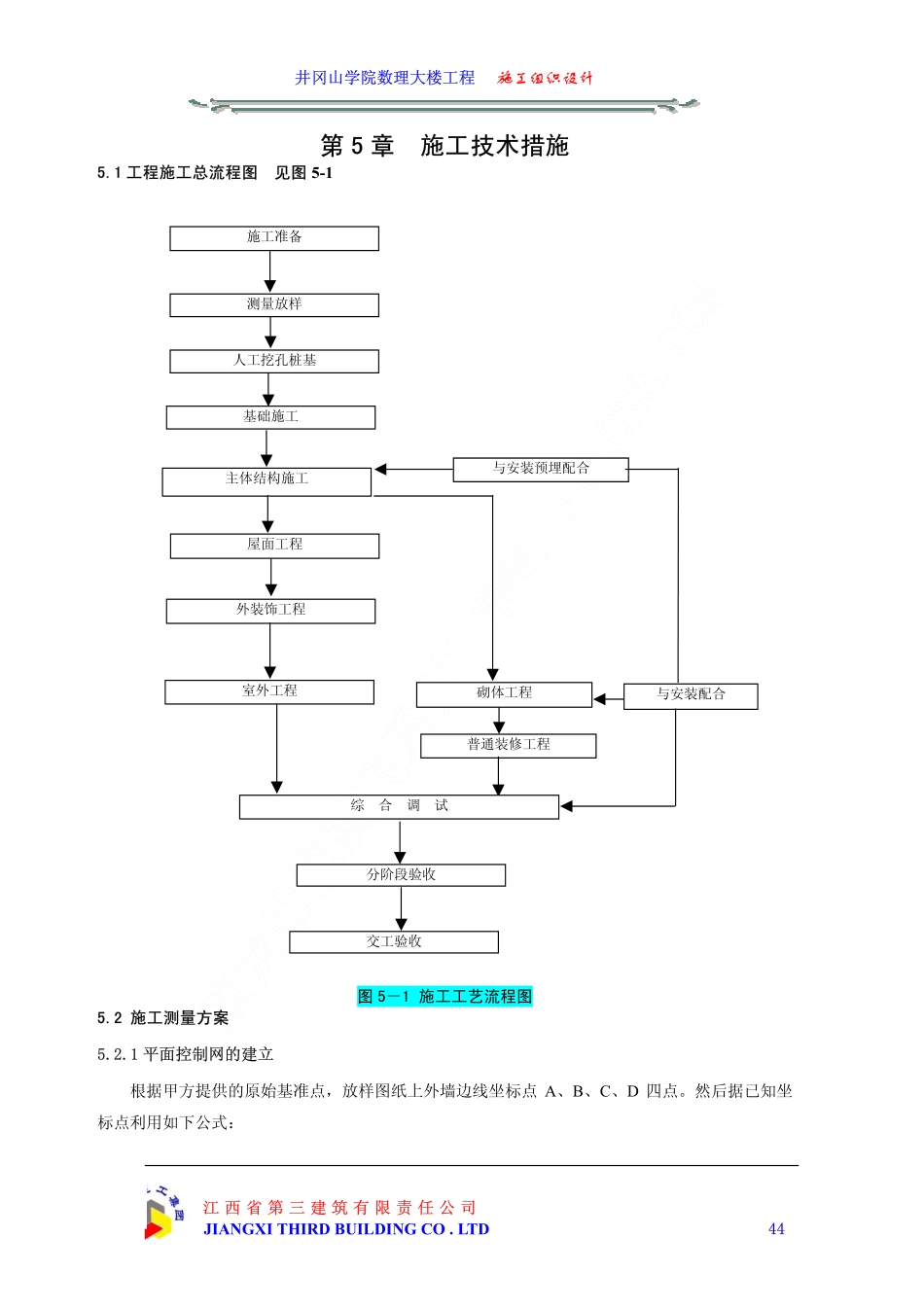 04井冈山学院数理大楼工程施工组织设计中（第五章至第六章）.pdf_第1页