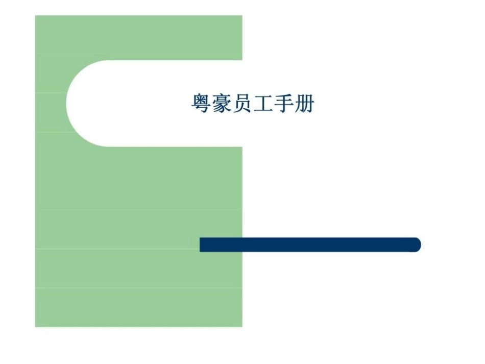 深圳市粤豪珠宝有限公司员工手册-156页PPT文档(1).ppt_第1页