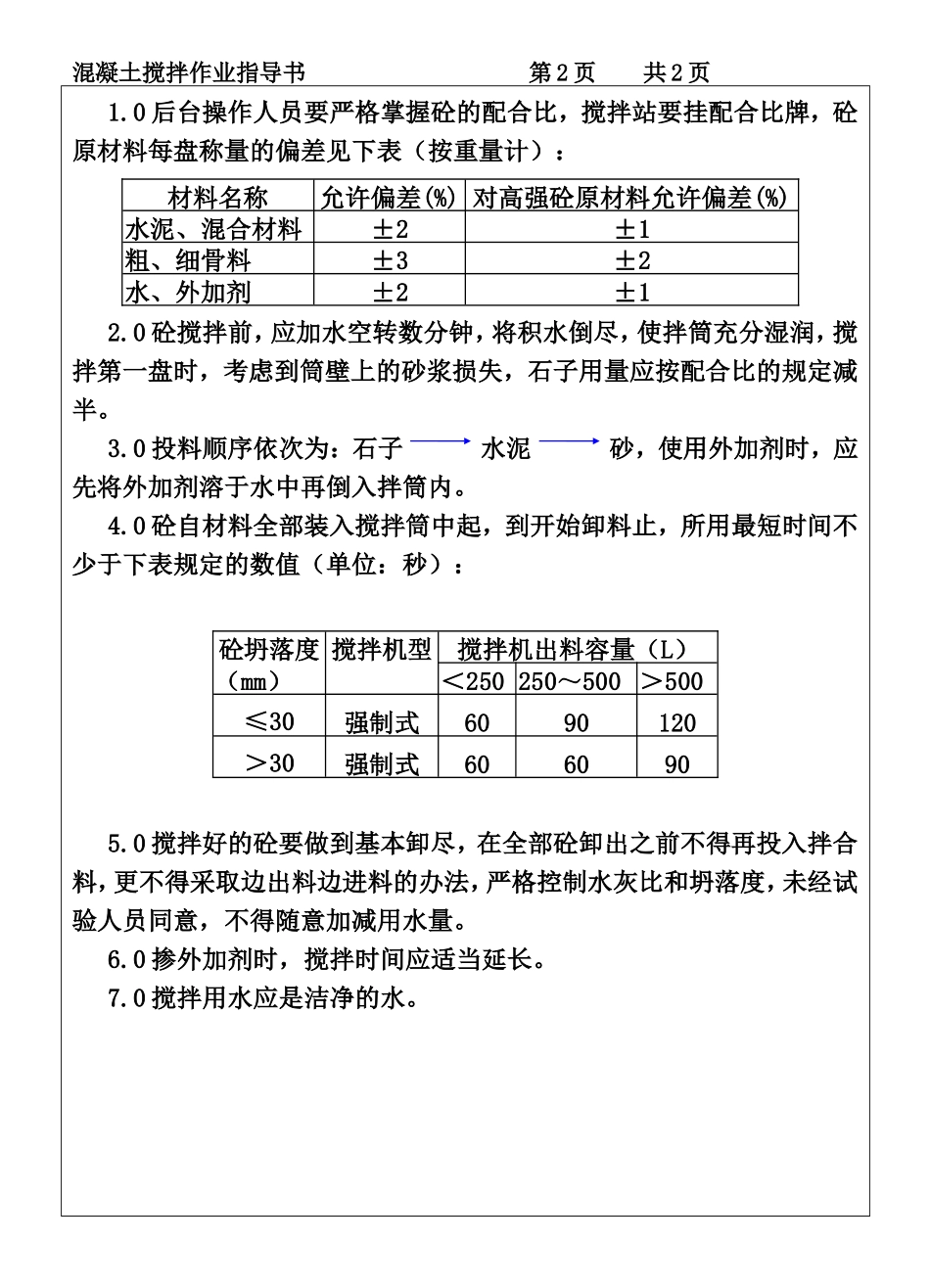 COP96-05混凝土搅拌作业指导书.DOC_第2页