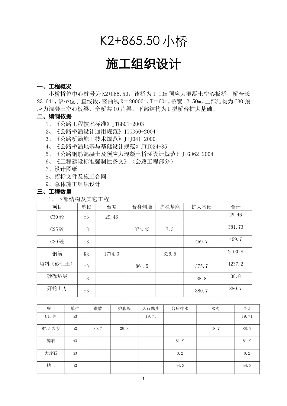 K2+865.50小桥施工组织设计方案.doc_第1页